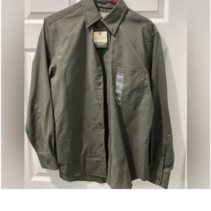 St. John's Bay Olive Iron-Free Shirt